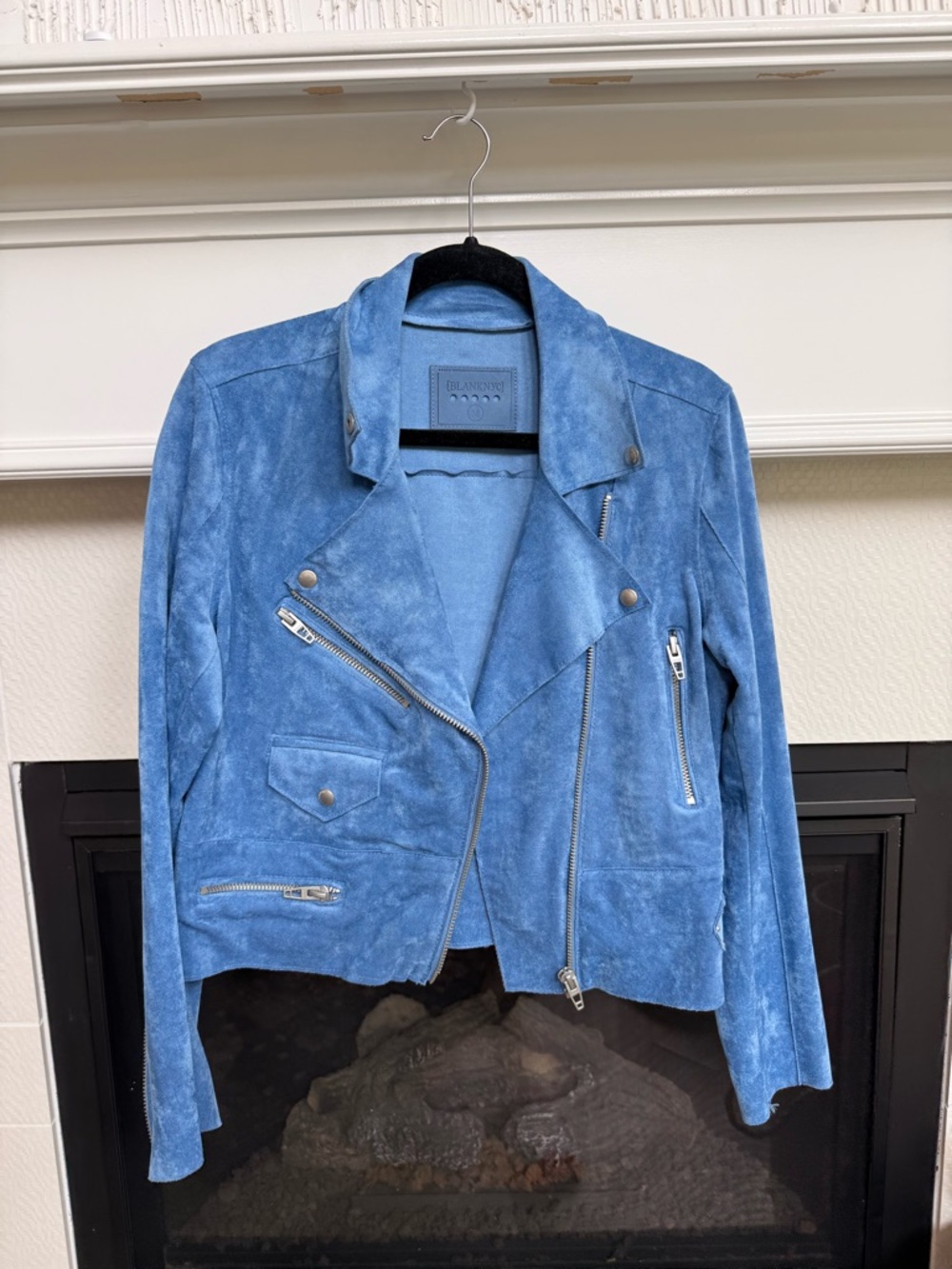 Blank NYC Light Blue Moto Jacket